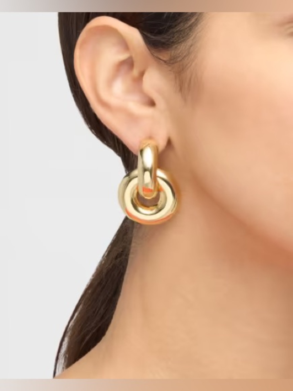 Baublebar linked circle drop earrings